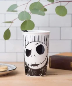 The Nightmare Before Christmas Silver Buffalo Nightmare Before Christmas Jack with Bones 10oz Ceramic Travel Mug -Water Bottles Sales unnamed file 2624