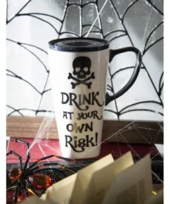 Evergreen Ceramic FLOMO 360 Travel Cup, 17 oz., Drink At Your Own Risk!