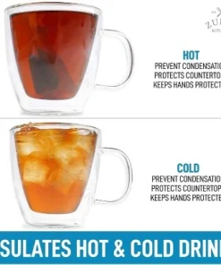 Zulay Kitchen Double Wall Insulated Clear Glass Espresso Cups, set-of-2 (5.4oz) -Water Bottles Sales unnamed file 2677