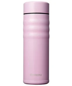 Kyocera Twist Cotton Candy Pink Ceramic 17 Ounce Insulated Hot & Cold Travel Mug
