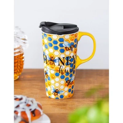 Evergreen Ceramic Travel Cup, 17 OZ. ,w/box, Honey Hush 4 Evergreen Ceramic Travel Cup, 17 OZ. ,w/box, Honey Hush - Image 2