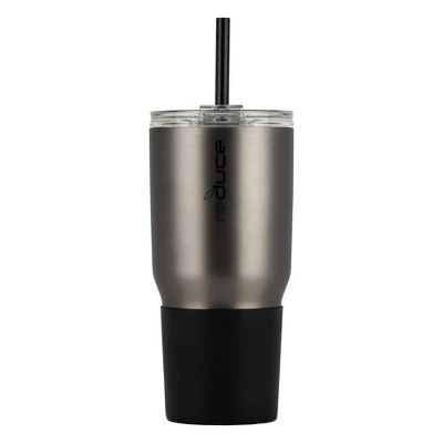 Reduce 34oz Cold1 Insulated Stainless Steel Straw Tumbler with Silicone Grip Glacier 8 Reduce 34oz Cold1 Insulated Stainless Steel Straw Tumbler with Silicone Grip Glacier - Image 6