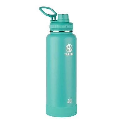 Takeya 40oz Actives Insulated Stainless Steel Water Bottle with Spout Lid Sage 7 Takeya 40oz Actives Insulated Stainless Steel Water Bottle with Spout Lid Sage - Image 5