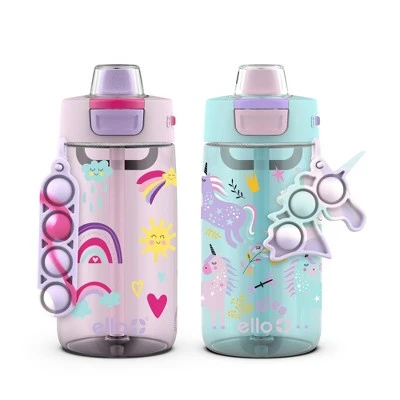 Ello 14oz 2pk Plastic Colby Pop! Water Bottles Rainbow And Unicorn 6 Ello 14oz 2pk Plastic Colby Pop! Water Bottles Rainbow And Unicorn - Image 4