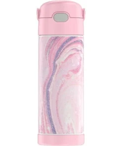 Thermos 16oz FUNtainer Bottle - Pink Marble