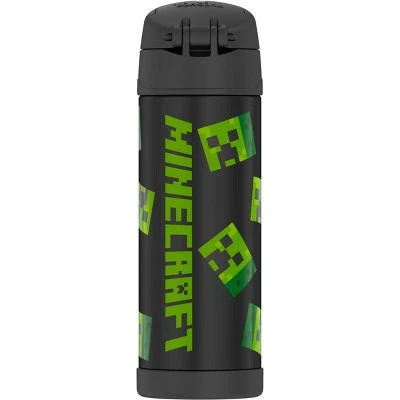 Thermos Minecraft 16oz FUNtainer Water Bottle - Black 3 Thermos Minecraft 16oz FUNtainer Water Bottle - Black