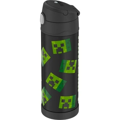 Thermos Minecraft 16oz FUNtainer Water Bottle - Black 4 Thermos Minecraft 16oz FUNtainer Water Bottle - Black - Image 2