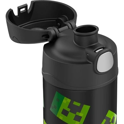 Thermos Minecraft 16oz FUNtainer Water Bottle - Black 6 Thermos Minecraft 16oz FUNtainer Water Bottle - Black - Image 4