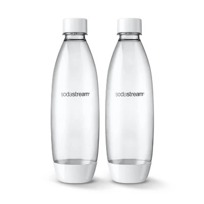 SodaStream 1L Carbonating Bottle - 2pk - White 4 SodaStream 1L Carbonating Bottle - 2pk - White - Image 2
