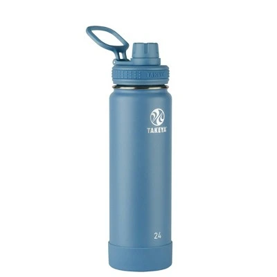 Takeya 24oz Actives Insulated Stainless Steel Water Bottle with Spout Lid Bluestone 10 Takeya 24oz Actives Insulated Stainless Steel Water Bottle with Spout Lid Bluestone - Image 8
