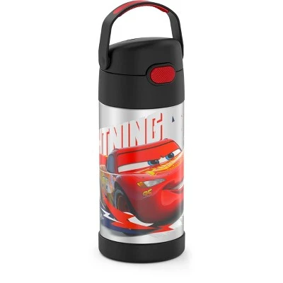 Thermos 12oz FUNtainer Water Bottle with Bail Handle - Black Cars 3 Thermos 12oz FUNtainer Water Bottle with Bail Handle - Black Cars