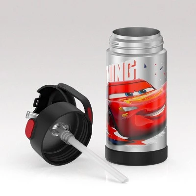 Thermos 12oz FUNtainer Water Bottle with Bail Handle - Black Cars 7 Thermos 12oz FUNtainer Water Bottle with Bail Handle - Black Cars - Image 5