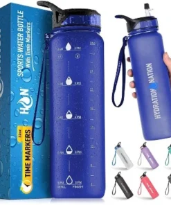 Hydration Nation Water Bottle With Time Marker 32 oz -Water Bottles Sales unnamed file 3607