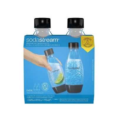 SodaStream 0.5L Carbonating Bottle - 2pk - Black 3 SodaStream 0.5L Carbonating Bottle - 2pk - Black