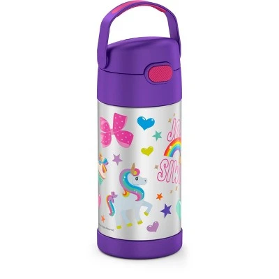 Nickelodeon Thermos 12oz FUNtainer Water Bottle with Bail Handle - Purple JoJo Siwa 4 Nickelodeon Thermos 12oz FUNtainer Water Bottle with Bail Handle - Purple JoJo Siwa - Image 2