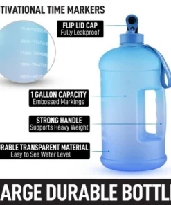 Zulay Kitchen Hydration Nation 1 Gallon Water Bottle With Motivational Time Reminder