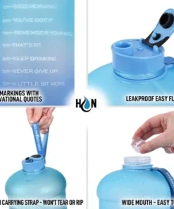 Zulay Kitchen Hydration Nation 1 Gallon Water Bottle With Motivational Time Reminder -Water Bottles Sales unnamed file 3688