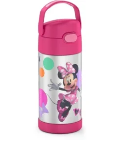 Thermos 12oz FUNtainer Water Bottle with Bail Handle - Pink Minnie Mouse