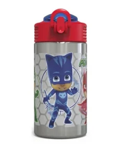 Zak Designs Kids Stainless Steel 15 oz. Durable Water Bottle Spout Cover Push Action Lid BPA-Free -Water Bottles Sales unnamed file 3990