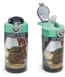 Zak Designs Kids 2-Piece 16 oz. Plastic Water Bottle Set Spout Covers Built-In Carrying Loops Leak-Proof BPA-Free -Water Bottles Sales unnamed file 4008