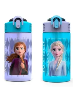 Zak Designs Kids 2-Piece 16 oz. Plastic Water Bottle Set Spout Covers Built-In Carrying Loops Leak-Proof BPA-Free -Water Bottles Sales unnamed file 4011