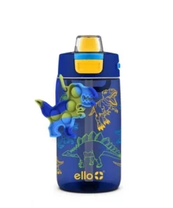 Ello 14oz Plastic Colby Pop! Water Bottle with Fidget Toy Dino -Water Bottles Sales unnamed file 4118