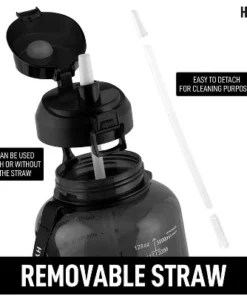 Hydration Nation 1 Gallon Water Bottle With Straw & Time Marker Quotes - For Fitness, Sports & More -Water Bottles Sales unnamed file 4180