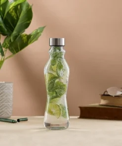 JoyJolt Spring Glass Water Bottles with Stainless Steel Cap - 18 oz - Set of 6 -Water Bottles Sales unnamed file 4208