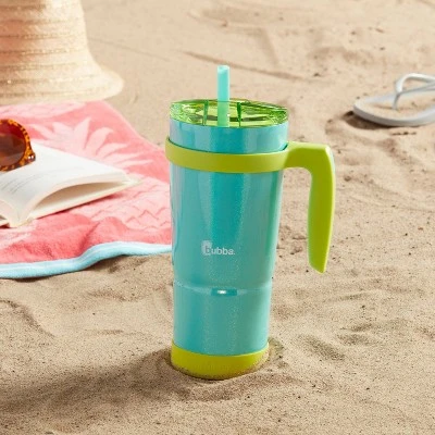 bubba Envy S Stainless Steel Tumbler with Straw Bumper and Handle Island Teal Iridescent 5 bubba Envy S Stainless Steel Tumbler with Straw Bumper and Handle Island Teal Iridescent - Image 3