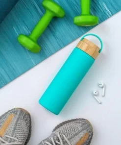 JoyJolt Glass Water Bottle with Carry Strap & Non Slip Silicone Sleeve - 20 oz - Turquoise -Water Bottles Sales unnamed file 4358