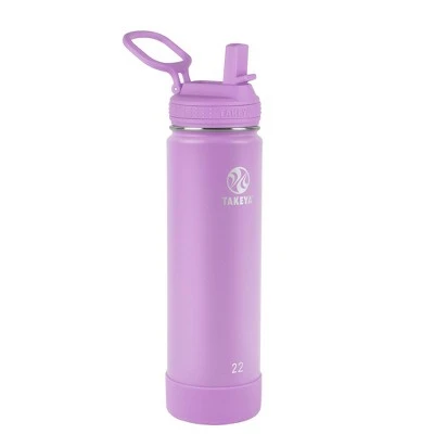 Takeya 22oz Actives Insulated Stainless Steel Water Bottle with Straw Lid Blush 8 Takeya 22oz Actives Insulated Stainless Steel Water Bottle with Straw Lid Blush - Image 6