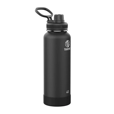 Takeya 40oz Actives Pickleball Insulated Stainless Steel Water Bottle with Spout Lid Black 6 Takeya 40oz Actives Pickleball Insulated Stainless Steel Water Bottle with Spout Lid Black - Image 4