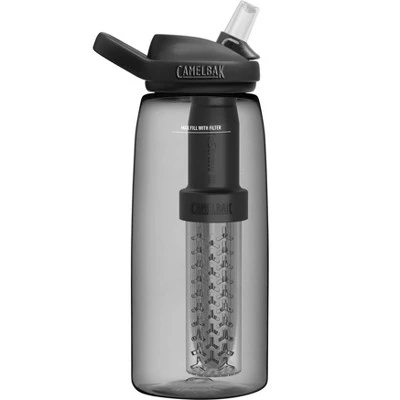 CamelBak 32oz Eddy+ Tritan Renew Water Bottle Filtered by Life Straw Charcoal Gray 5 CamelBak 32oz Eddy+ Tritan Renew Water Bottle Filtered by Life Straw Charcoal Gray - Image 3