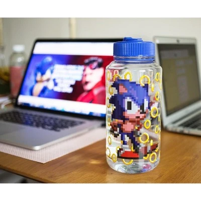 Just Funky Sonic The Hedgehog Gold Rings Plastic Water Bottle | Holds 32 Ounces 7 Just Funky Sonic The Hedgehog Gold Rings Plastic Water Bottle | Holds 32 Ounces - Image 5