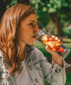 GROSCHE COPENHAGEN Double Walled Glass Tea Infuser Water Bottle, Insulated Bottle with Protective Sleeve, 14.3 fl oz. Capacity -Water Bottles Sales unnamed file 4863