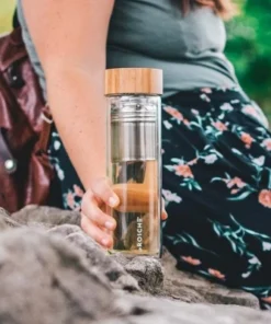 GROSCHE COPENHAGEN Double Walled Glass Tea Infuser Water Bottle, Insulated Bottle with Protective Sleeve, 14.3 fl oz. Capacity -Water Bottles Sales unnamed file 4866