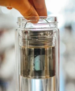 GROSCHE COPENHAGEN Double Walled Glass Tea Infuser Water Bottle, Insulated Bottle with Protective Sleeve, 14.3 fl oz. Capacity -Water Bottles Sales unnamed file 4868