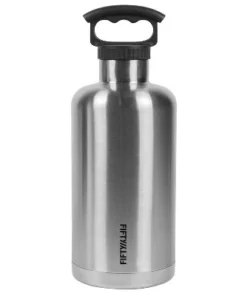 FIFTY/FIFTY 64oz Tank Growler 3 Finger Grip Cap Matte Black -Water Bottles Sales unnamed file 5075