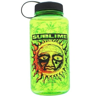 Toynk Just Funky Sublime Sun Logo 35oz Green Plastic Water Bottle w Screw Down Lid 3 Toynk Just Funky Sublime Sun Logo 35oz Green Plastic Water Bottle w Screw Down Lid