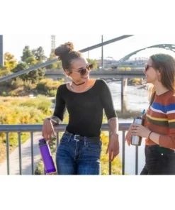 EcoVessel 20oz Insulated Stainless Steel Boulder Water Bottle Black