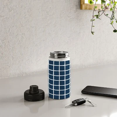 Avenie Grid Pattern Water Bottle - Society6 5 Avenie Grid Pattern Water Bottle - Society6 - Image 3
