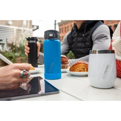 EcoVessel 16oz Perk Insulated Coffee Travel Mug Tumbler with Steel Tea Strainer - Black 3 EcoVessel 16oz Perk Insulated Coffee Travel Mug Tumbler with Steel Tea Strainer - Black