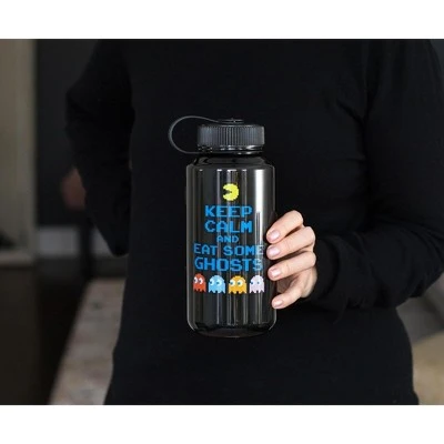 Just Funky Pac-Man "Keep Calm and Eat Some Ghosts" Plastic Water Bottle | Holds 32 Ounces 3 Just Funky Pac-Man "Keep Calm and Eat Some Ghosts" Plastic Water Bottle | Holds 32 Ounces