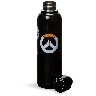 Just Funky Overwatch Logo 17oz Black Stainless Steel Water Bottle 3 Just Funky Overwatch Logo 17oz Black Stainless Steel Water Bottle
