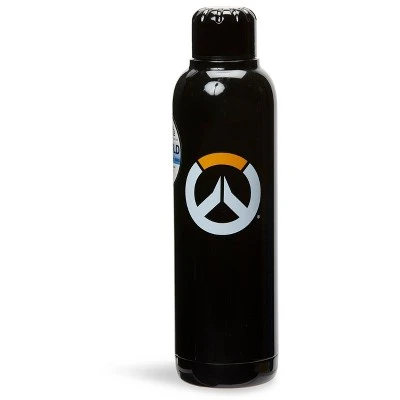 Just Funky Overwatch Logo 17oz Black Stainless Steel Water Bottle 4 Just Funky Overwatch Logo 17oz Black Stainless Steel Water Bottle - Image 2