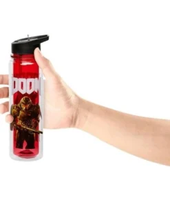 Just Funky DOOM Cyberdemon 16oz Double Walled Plastic Water Bottle -Water Bottles Sales unnamed file 5330