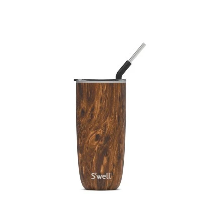 S'well 24oz Tumbler with Straw Teakwood 9 S'well 24oz Tumbler with Straw Teakwood - Image 7