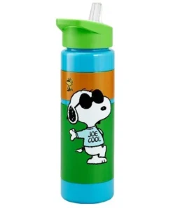 Peanuts Snoopy Water Bottle 24 ounce with straw