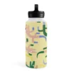 MSRYSTUDIO Crocodile Geometry Water Bottle - Society6