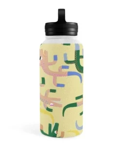 MSRYSTUDIO Crocodile Geometry Water Bottle - Society6